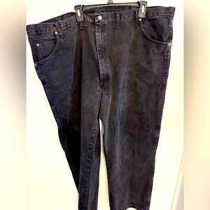 Wrangler Men's Straight Jeans - Dark Blue/Black